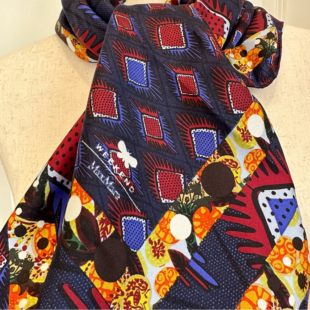 MaxMara Multicolor Patterned Scarf - Picture 8 of 11
